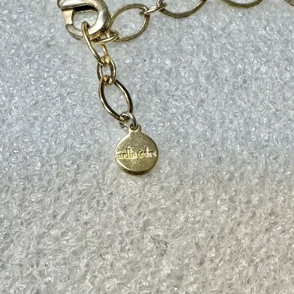 Stella & Dot Fiona Bib Necklace Gold & Ivory 16" + 2" Extender EUC - Picture 9 of 12